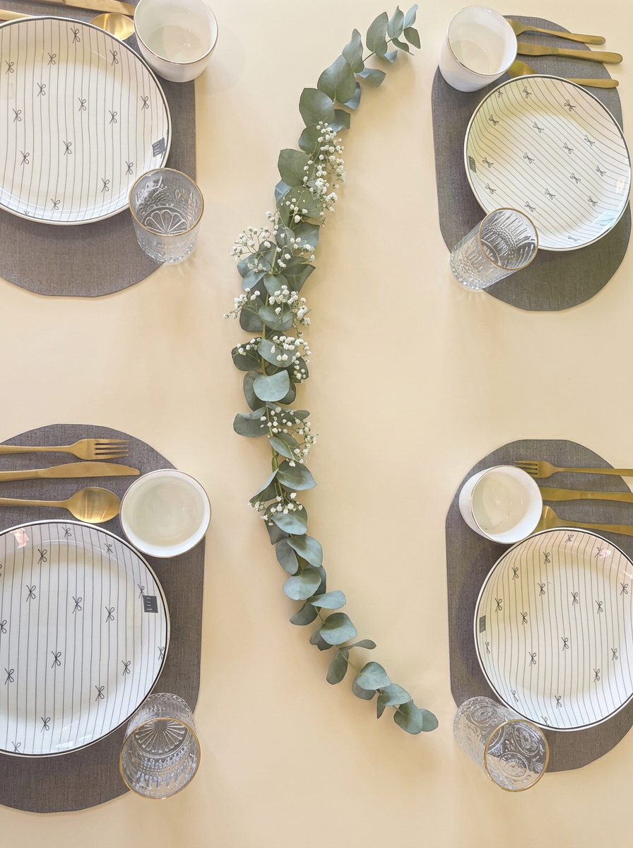 Eucalyptus tafelloper met gipskruid