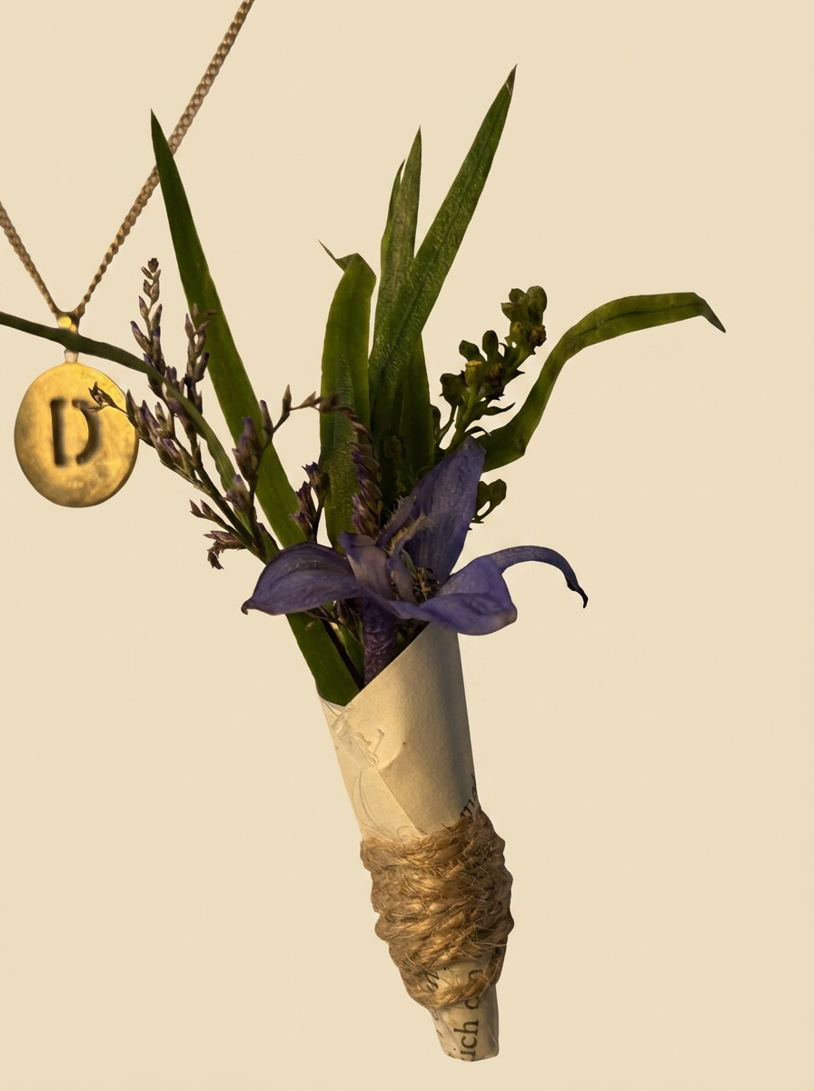 Corsage in papieren cornet