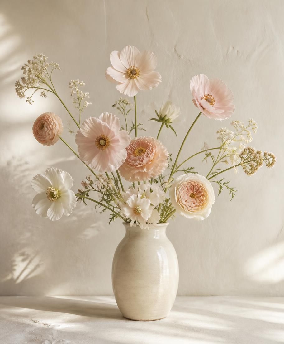 Zijdebloemenarrangement Mooi — ca. 10 stelen