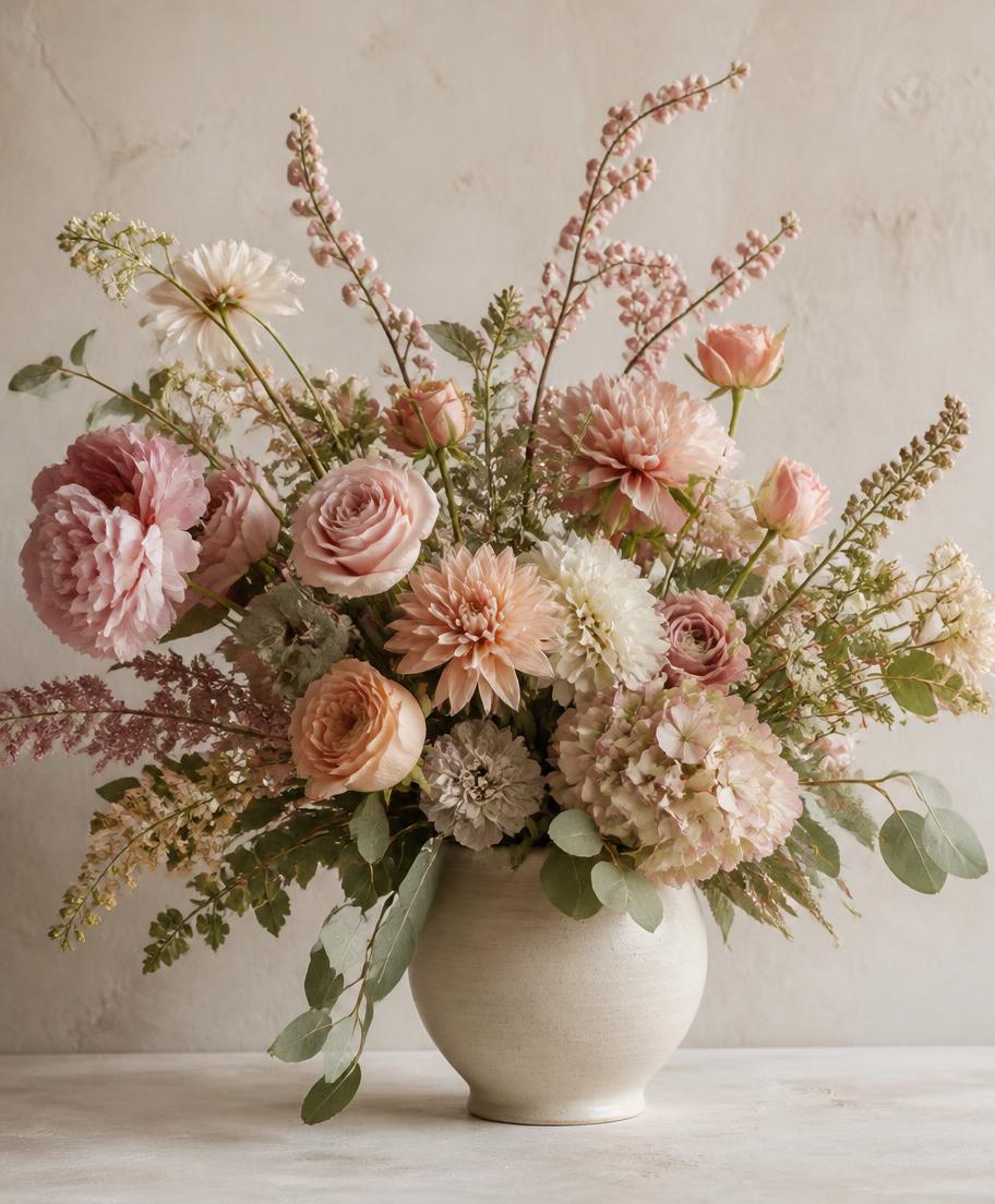 Zijdebloemenarrangement Wauw — 20+ stelen