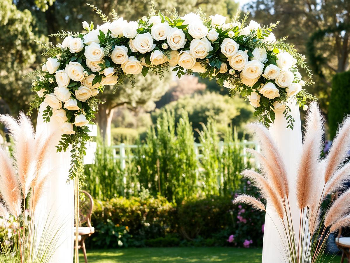 Bloemenboog voor een ceremonie