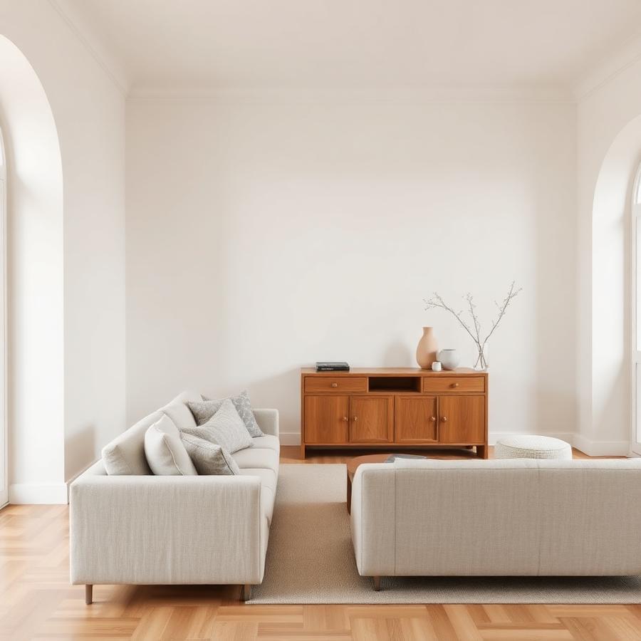 Warm, licht interieur met ruimte voor bloemwerk